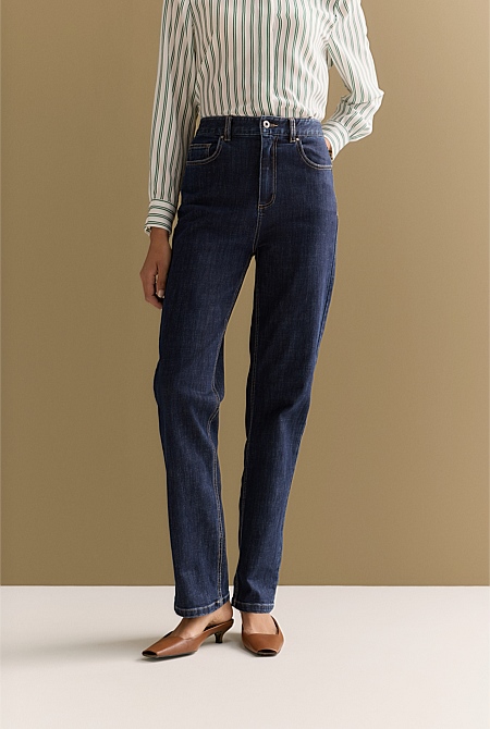 High Rise Straight Leg Jean