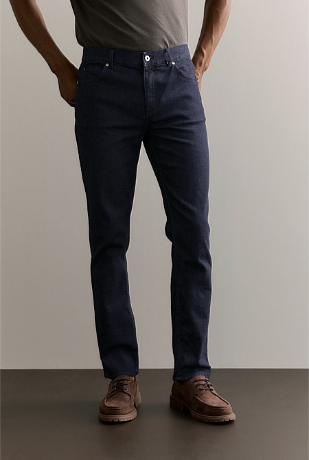 Relaxed Fit Dark Wash Jean