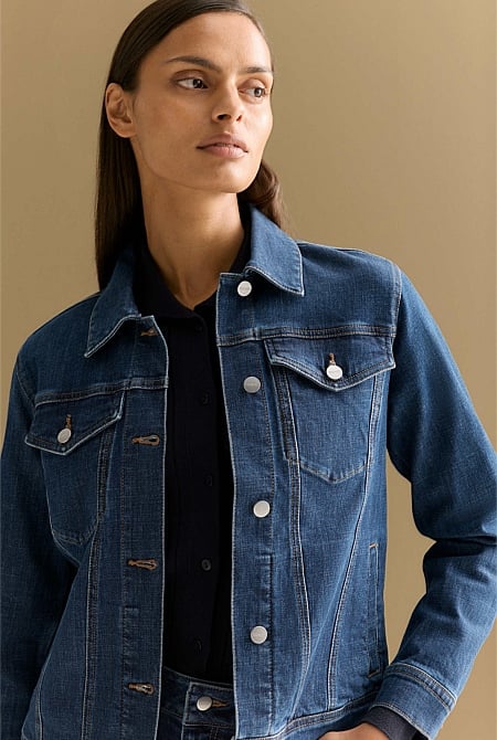 Australian Cotton Blend Classic Denim Jacket