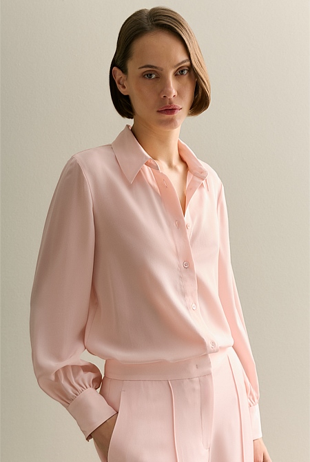 Silk Gather Detail Shirt