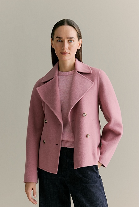Double Faced Wool Peacoat