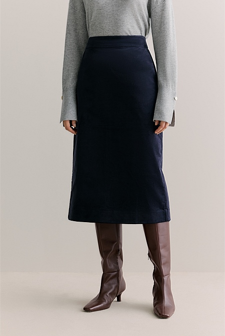Velvet A-Line Skirt