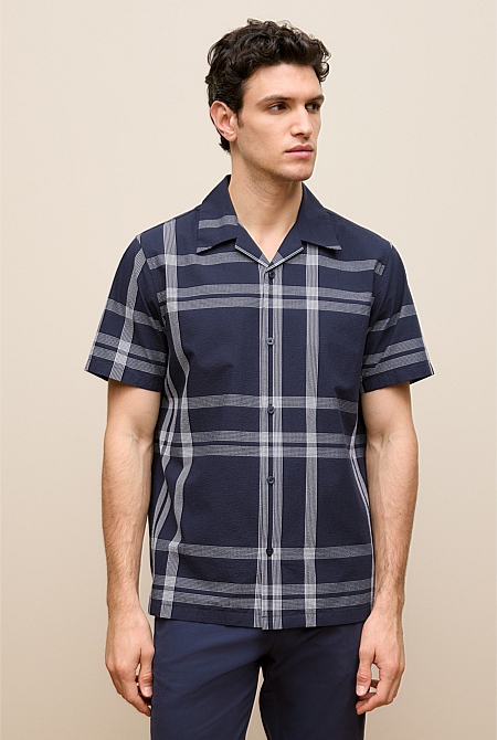 Seersucker Check Camp Shirt
