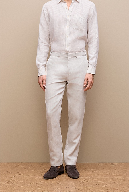 Linen Twill Tailored Pant