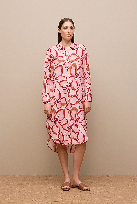 Peony Relaxed Shirt Dress