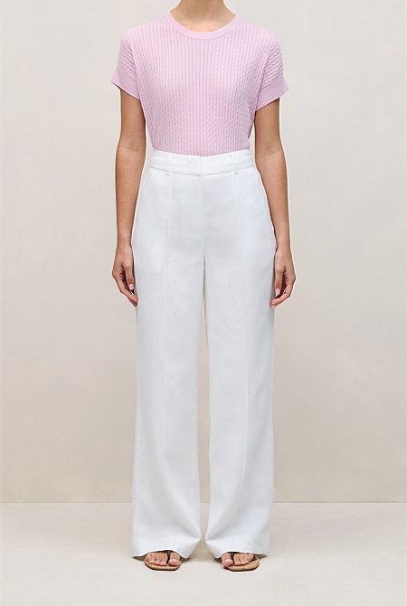 Linen Pintucked Pant