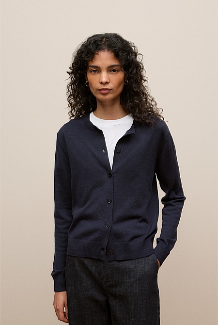 Merino Classic Crew Cardigan