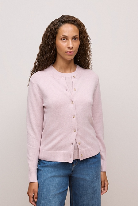 Wool Cashmere Classic Cardigan