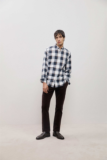 Regular Fit Brushed Check Shirt Regular Fit Brushed Check Shirt