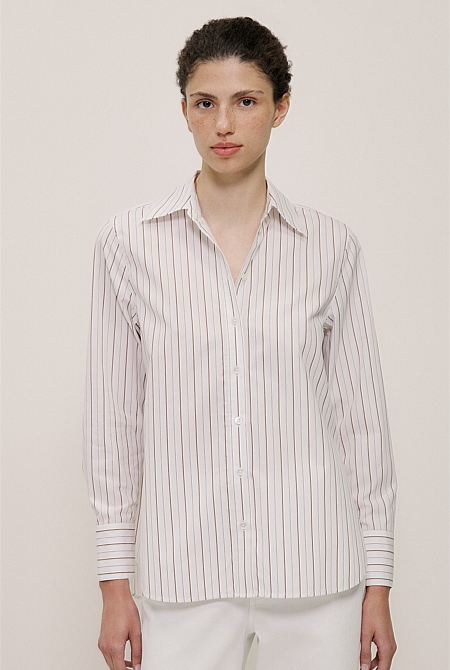 Yarn Dyed Poplin Stripe Shirt Yarn Dyed Poplin Stripe Shirt