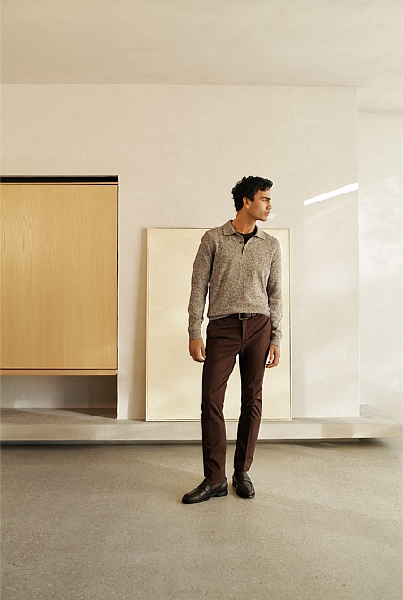 Cotton Speckle Knit Polo Cotton Speckle Knit Polo