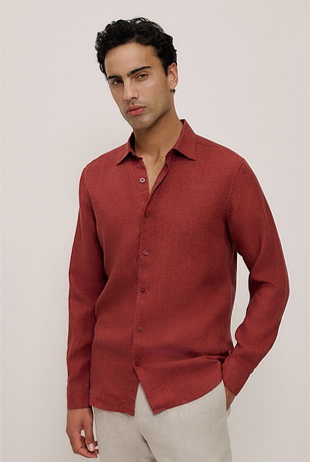 Tailored Fit Delave Linen Shirt Tailored Fit Delave Linen Shirt