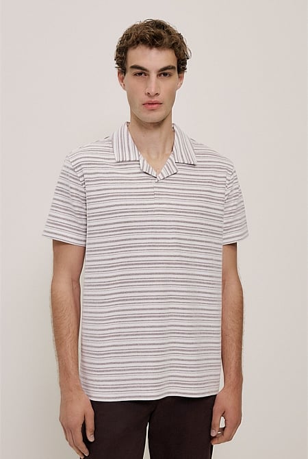 Jacquard Stripe Polo Jacquard Stripe Polo
