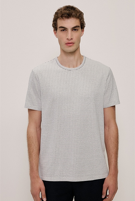 Jacquard Cotton Textured T-shirt Jacquard Cotton Textured T-shirt