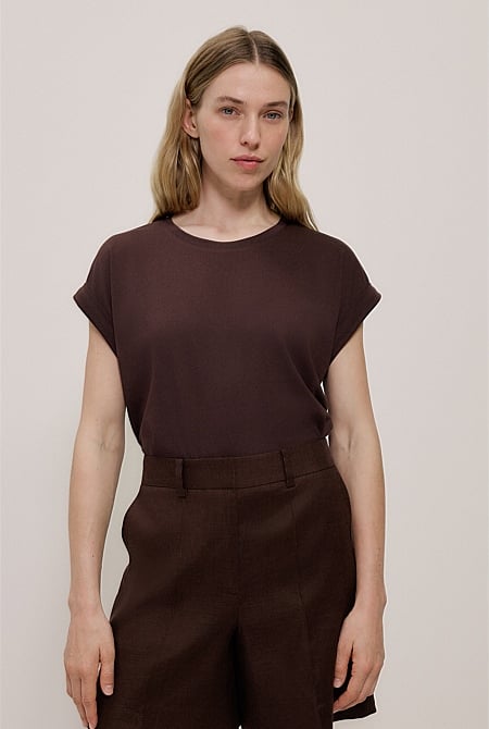 Australian Cotton Cuff Sleeve T-shirt