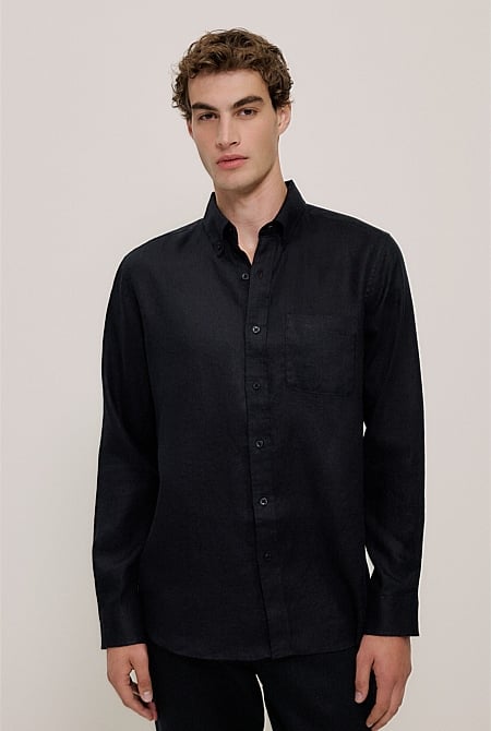 Regular Fit Linen Classic Long Sleeve Shirt Regular Fit Linen Classic Long Sleeve Shirt