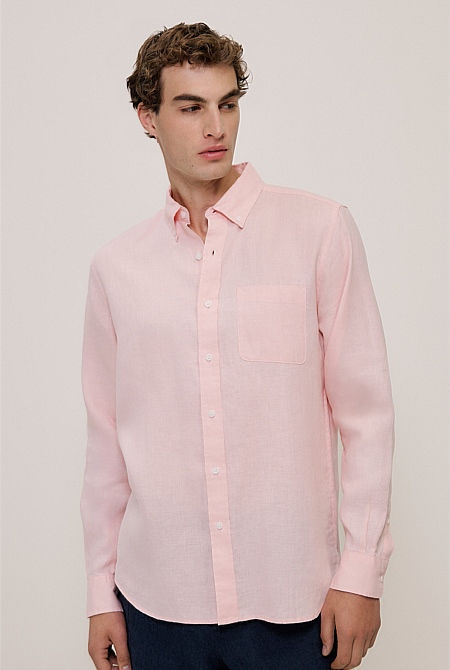 Regular Fit Linen Classic Long Sleeve Shirt Regular Fit Linen Classic Long Sleeve Shirt