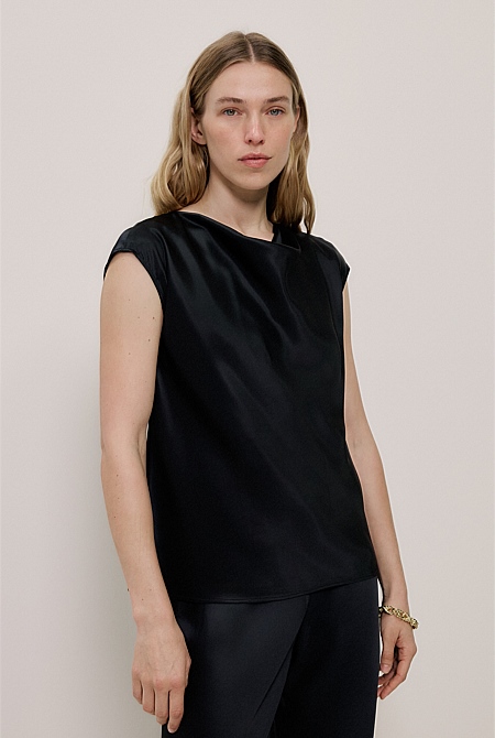 Satin Cowl Neck Blouse Satin Cowl Neck Blouse