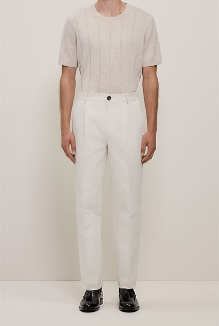 Cotton Blend Pleat Front Pant Cotton Blend Pleat Front Pant