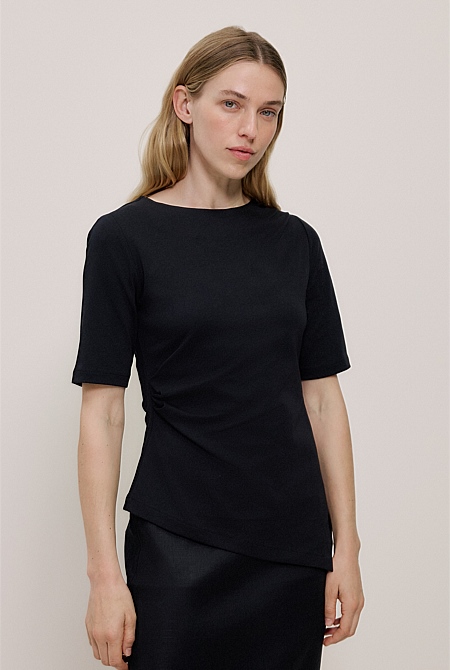 Modal Cotton Asymmetric T-shirt