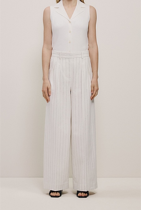 Linen Cotton Pinstripe Pant Linen Cotton Pinstripe Pant