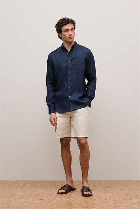 Regular Fit Linen Classic Long Sleeve Shirt Regular Fit Linen Classic Long Sleeve Shirt