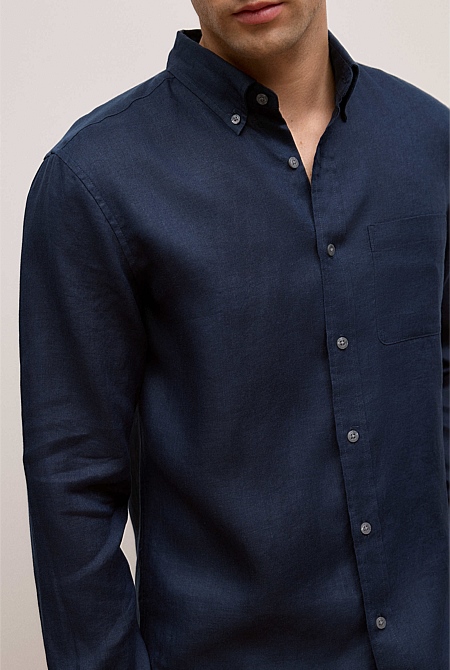Regular Fit Linen Classic Long Sleeve Shirt Regular Fit Linen Classic Long Sleeve Shirt
