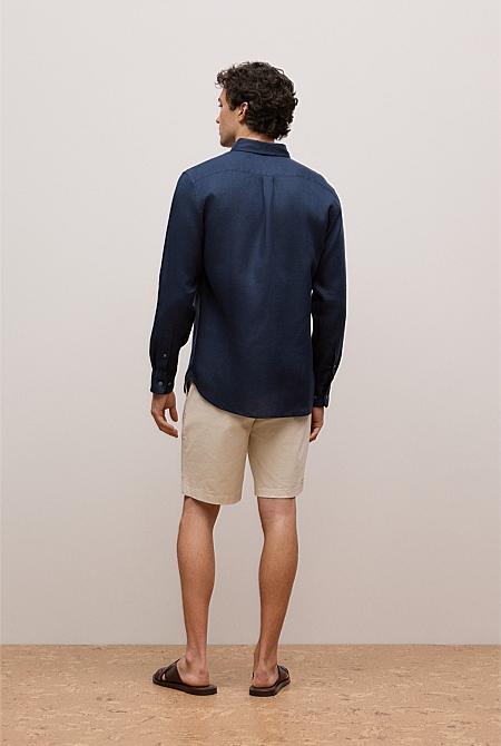 Regular Fit Linen Classic Long Sleeve Shirt Regular Fit Linen Classic Long Sleeve Shirt