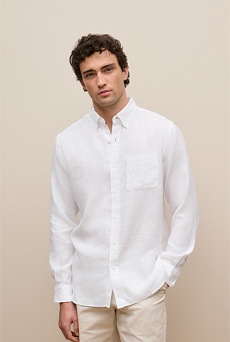 Regular Fit Linen Classic Long Sleeve Shirt Regular Fit Linen Classic Long Sleeve Shirt