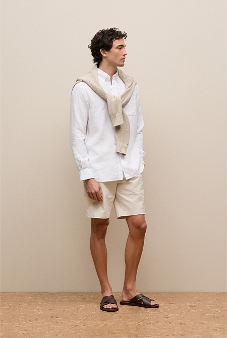 Regular Fit Linen Classic Long Sleeve Shirt Regular Fit Linen Classic Long Sleeve Shirt