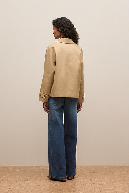 Cotton Twill Cropped Trench Coat Cotton Twill Cropped Trench Coat