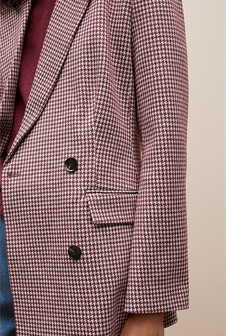 Puppytooth Ponte Double Breasted Blazer Puppytooth Ponte Double Breasted Blazer