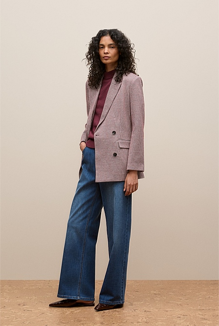 Puppytooth Ponte Double Breasted Blazer Puppytooth Ponte Double Breasted Blazer