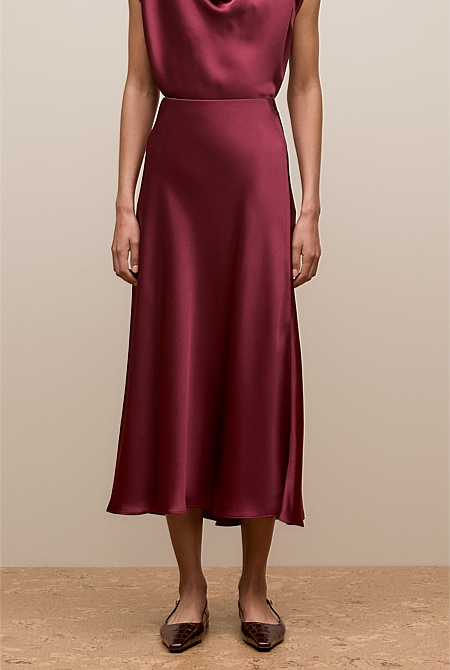 Satin Bias Cut Skirt Satin Bias Cut Skirt