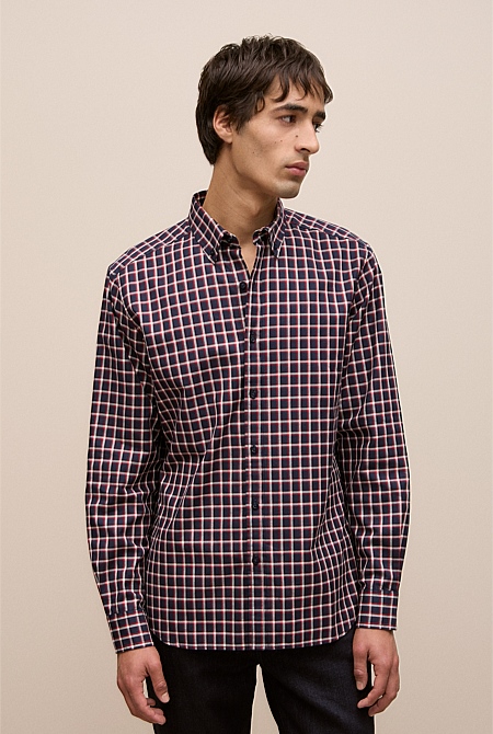 Regular Fit Fine Check Shirt Regular Fit Fine Check Shirt