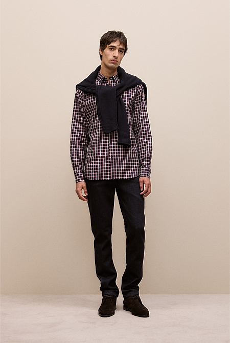 Regular Fit Fine Check Shirt Regular Fit Fine Check Shirt