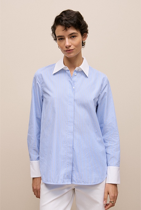 Jacquard Stripe Contrast Shirt Jacquard Stripe Contrast Shirt