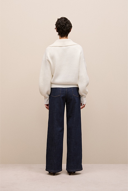 Merino Open Collar Knit Merino Open Collar Knit