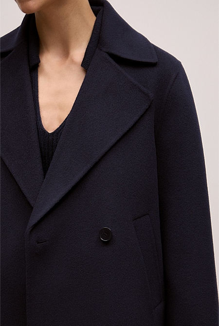Double Faced Wool Peacoat Double Faced Wool Peacoat