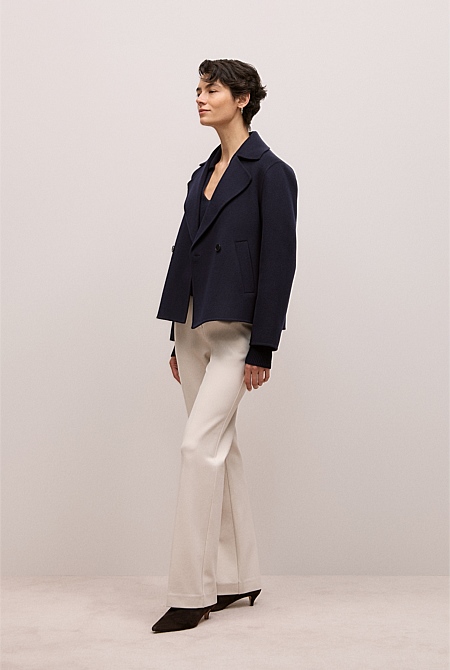 Double Faced Wool Peacoat Double Faced Wool Peacoat