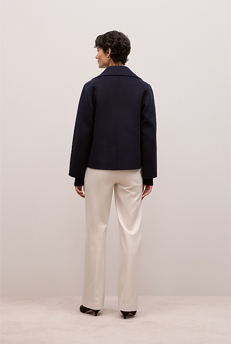 Double Faced Wool Peacoat Double Faced Wool Peacoat