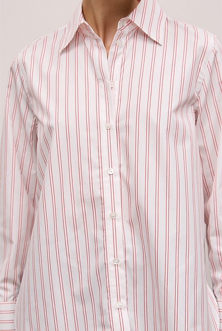 Poplin Twin Stripe Shirt Poplin Twin Stripe Shirt