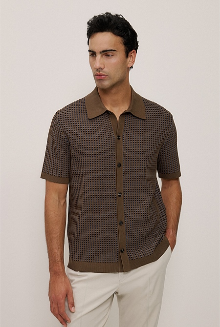 Jacquard Geo Knit Shirt Jacquard Geo Knit Shirt