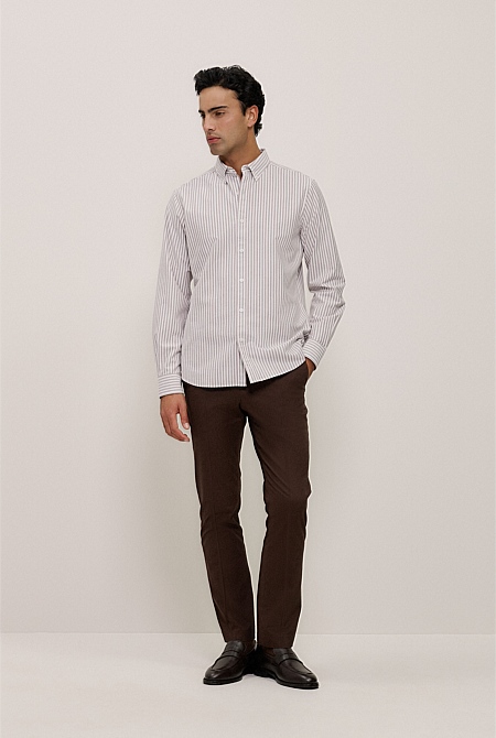 Regular Fit Wide Stripe Oxford Shirt Regular Fit Wide Stripe Oxford Shirt