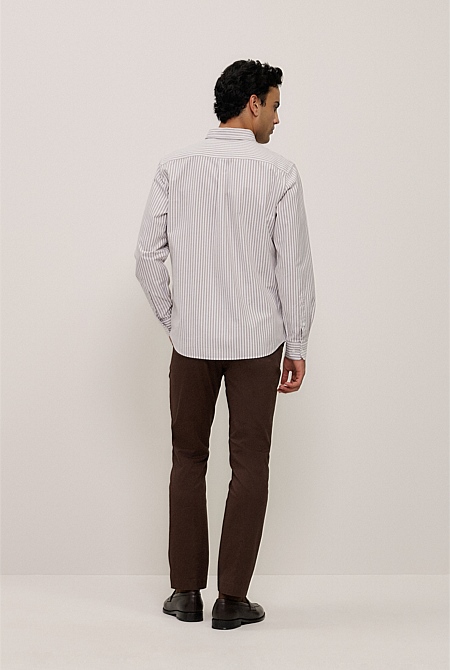 Regular Fit Wide Stripe Oxford Shirt Regular Fit Wide Stripe Oxford Shirt
