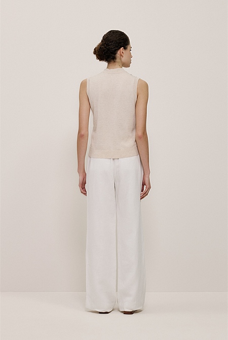 Cotton Cashmere Mock Neck Tank Cotton Cashmere Mock Neck Tank
