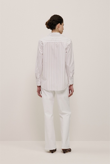 Yarn Dyed Poplin Stripe Shirt Yarn Dyed Poplin Stripe Shirt