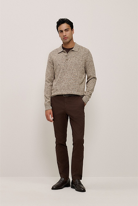 Cotton Speckle Knit Polo Cotton Speckle Knit Polo