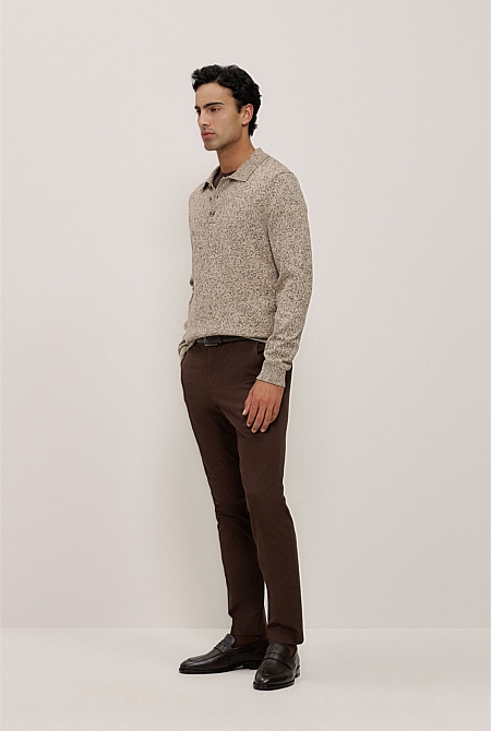 Cotton Speckle Knit Polo Cotton Speckle Knit Polo