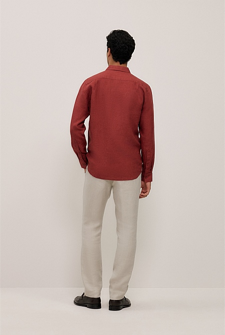 Tailored Fit Delave Linen Shirt Tailored Fit Delave Linen Shirt